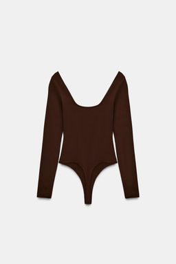 BODY POLIAMIDA ESCOTE CUADRADO / Chocolate