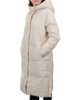 56009 BEIGE Пальто зимнее женское (холлофайбер 150 гр.) - Fashion фото 5