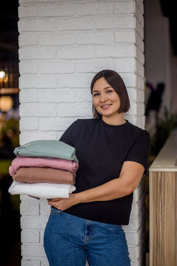 Футболка высокое качество пенье 95% хлопок, 5% лайкра - Knitka wear фото 4