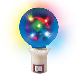 ULI-Q309 1,5W/RGB ДИСКО ШАР 3D Светодиодный светильник. Свечение 3D звёзды. Вилка 220В. Диаметр 8см. ТМ Volpe.