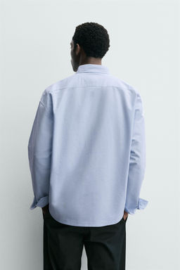 Рубашка Oversized Fit Oxford голубая