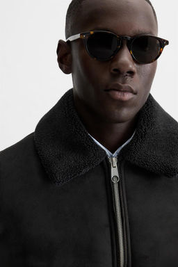 FAUX SUEDE CONTRAST JACKET - Zara фото 5