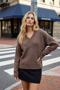 Wardrobe Essentials Vizon Basic Genis Kal?p Yumusak Dokulu Triko Kazak | TWOAW26KZ00091