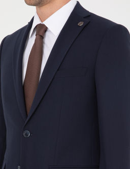 Lacivert Ex. Slim Fit Tak_m Elbise