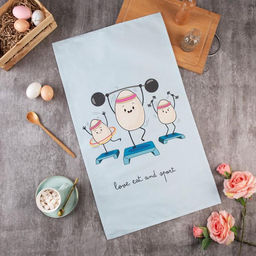 Полотенце пасхальное Этель Love eat and sport 40х73 см, 100% хлопок, саржа 190 гр/м2  фото 6