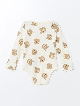 Bisiklet Yaka Bask?l? Erkek Bebek ??t??tl? Bodysuit