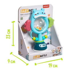 Развивающая игрушка - погремушка «Бегемотик», на присоске