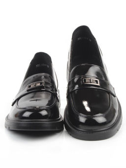 03-PDHL243-1 BLACK Лоферы женские (натуральная кожа)