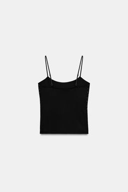 TOP TIRANTES BRILLOS / Negro - Zara фото 6