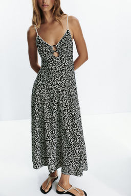 FLORAL PRINT MIDI DRESS - Zara фото 3