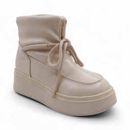 Ботинки на меху D320-12 бежевые