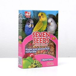 2 шт. Корм Seven Seeds Special для волнистых попугаев, с фруктами, 400 г