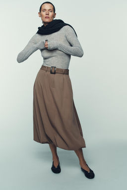 MIDI BALLOON SKIRT WITH BELT - Zara фото 11