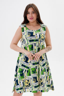 Платье женское из кулирки Кэтрин цитрусовый микс - Амадэль фото 5