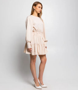 Платье #КТ2257, бежевый