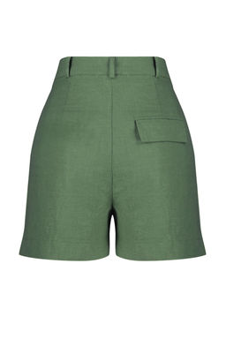 TRENDYOLMILLA Yesil Pile ve Cep Detayl? Pamuk Keten Dokuma Sort TWOSS24SR00064 фото 8