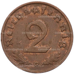 Монета 2 рейхспфеннига 1939 года G Германия