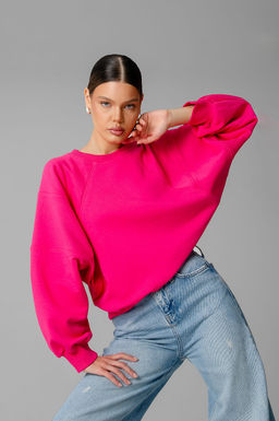 Арт. 15110/2 Свитшот женский укороченный one size (42-50) Цвет:фуксия - Калинка фото 14