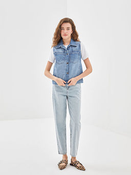 G?mlek Yaka Kad?n Jean Yelek