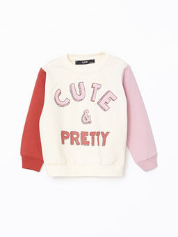 Bisiklet Yaka Bask?l? K?z Bebek E?ofman Tak?m