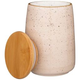 БАНКА С ДЕРЕВЯННОЙ КРЫШКОЙ BRONCO NATURE 17*12 СМ 1240 МЛ КРЕМОВАЯ фото 3