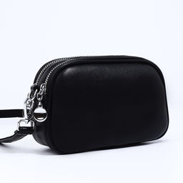 Сумка кросс-боди на молниях, наружный карман, цвет чёрный - Simaland фото 3