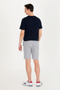 Мужские серые меланжевые вязаные шорты - U.s. polo assn фото 11