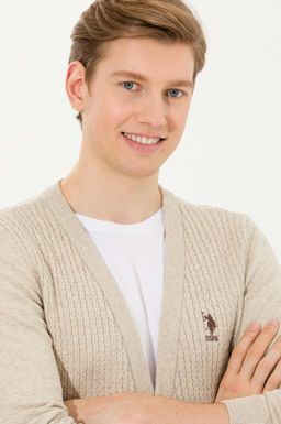 Мужской базовый трикотажный кардиган Stone Melange Неожиданная скидка в корзине - U.s. polo assn фото 2