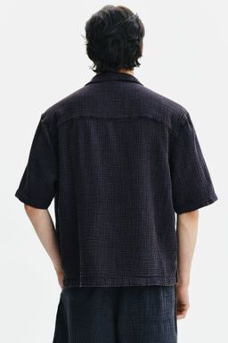 Camisa de muselina de manga corta Relaxed Fit - H&m фото 7
