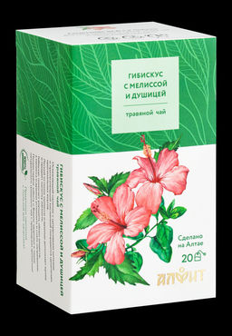 Травяной чай "Гибискус с мелиссой и душицей", 40 г (20 ф/п по 2 г) Алфит 7669