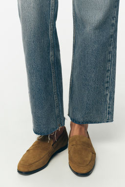 SPLIT SUEDE LOAFERS