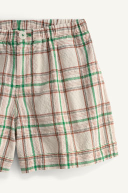 BERMUDA CUADROS LIMITED EDITION / Beige / Verde - Zara фото 7