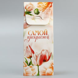 Цена за 5 шт. Коробка складная «Тюльпаны», 5.7×14.5×3.5 см