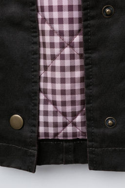 WAXED JACKET WITH LEATHER-EFFECT COLLAR - Zara фото 8