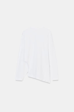 ASYMMETRIC LONG SLEEVE T-SHIRT - Zara фото 13