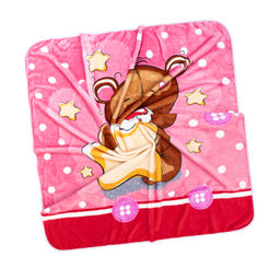 Одеяло детское розовое мишка со звездой