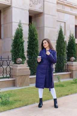 Пальто женское демисезонное 21550 (фиолет) - Kankan фото 2