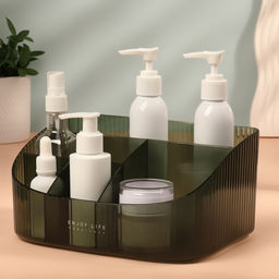 Органайзер для хранения «GREEN», 6 секций, 23×15.5×11 см, полупрозрачный, зелёный