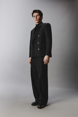 LIMITED EDITION CURVED FIT SUIT TROUSERS - Zara фото 14