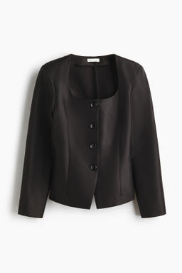 Blazer con escote cuadrado