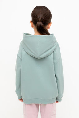 КР 302676/голубой прибой джемпер (худи) для дев