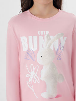Комплект для девочек розовый с надписью Cute bunny - Mark formelle фото 4