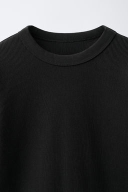 CAMISETA RIB / Negro - Zara фото 3