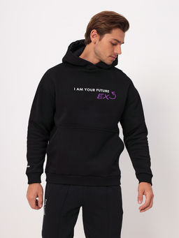 Толстовка длинный рукав unisex KNND KU-H-013(черный)-P