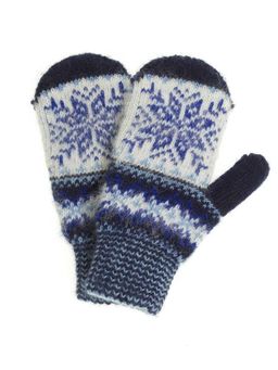 Варежки детские "Снежинка" с вставкой 0803-12