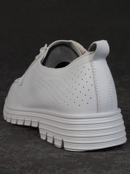 03-PDD161-5 GRAY/LT. BLUE Полуботинки женские (натуральная кожа)