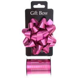 Цена за 2 шт. Набор для декорирования "Романс" бант d=10 см, лента 1,6 см (10м), Фуксия