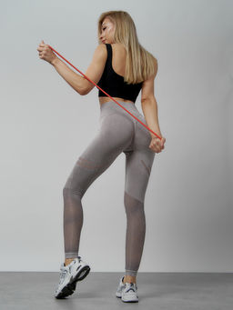 Легинсы для фитнеса женские серого цвета 1004Sr - Mtforce фото 10