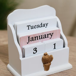 Сувенир вечный календарь, 11.56.512 см, дерево, белый - Simaland фото 4