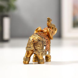 Цена за 2 шт. Фигурка полистоун «Бронзовый слоник с попоной из арабского ковра», 6.5×5.7×2.8 см